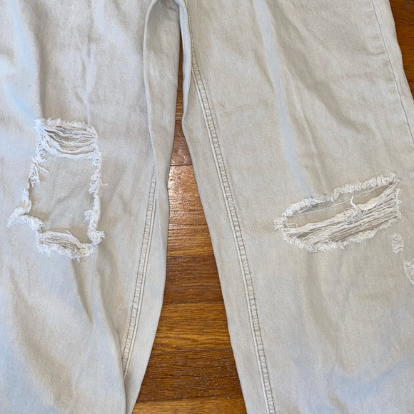 BDG Urban Outfitters Skater Baggy Distressed Khaki/Bone Size 27 Jeans Pants - Picture 5 of 9